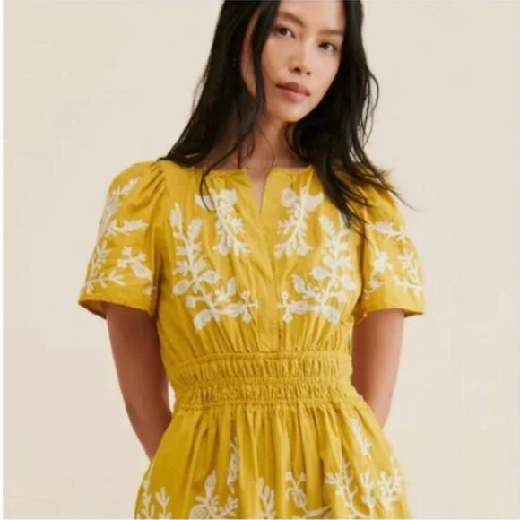 Anthropologie The Somerset Dress Small Embroidered Forest Fairy Maxi Boho Grunge - Picture 8 of 16